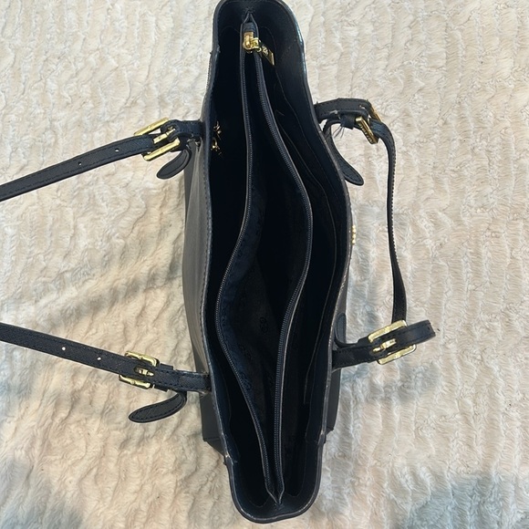 Tory Burch Dark Navy Leather York Buckle Tote Shoulder Bag - Picture 10 of 13